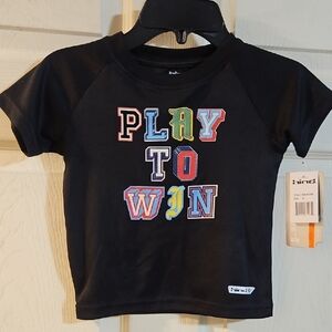 HIND PLAY TO WIN BOYS ATHLETIC TEE: BLACK: NEW WITH TAGS: SIZE 3T